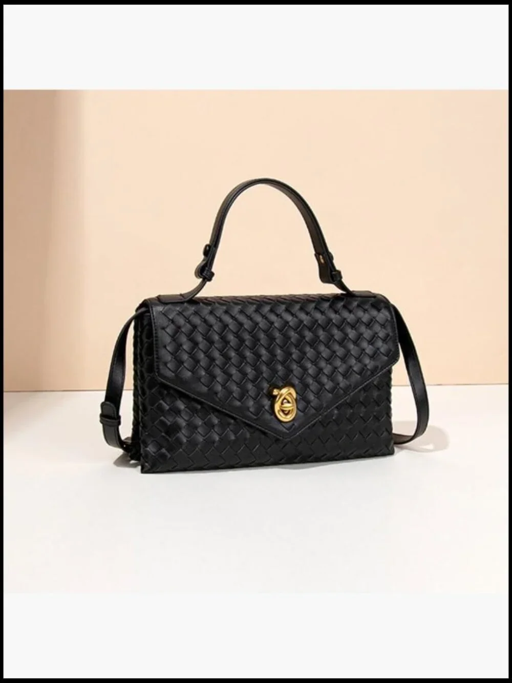 Woven Crossbody Satchel Bag Trendy Braided Top Handle Shoulder Purse Summer - Picture 2 of 7